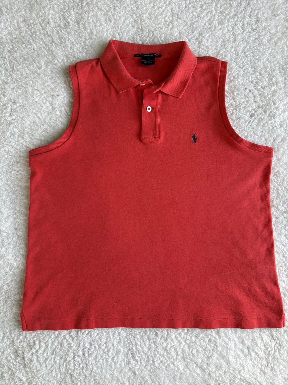 Vintage Ralph Lauren Sport Sleeveless Polo Tank - Size Large